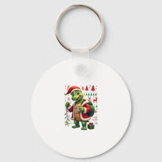 亀のクリスマスツリーライト みにくいサンタと亀 タンクローブタン キーホルダー