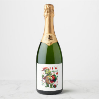 亀のクリスマスツリーライト みにくいサンタガメ クリスマス タンクトップ タン スパークリングワインラベル