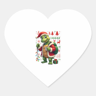 亀のクリスマスツリーライト みにくいサンタ クリスマスタンクトップ ハートシール