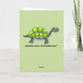 亀のグリーティングカード カード (裏面)