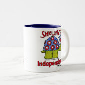 亀のシェルブー独立記念日！ ツートーンマグカップ (正面右)