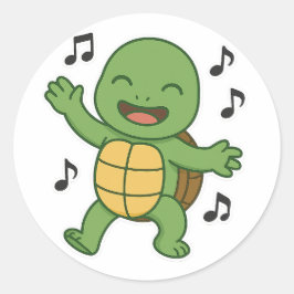 亀のダンス  ラウンドシール