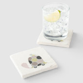 亀のツイッターユーザー ストーンコースター (横)