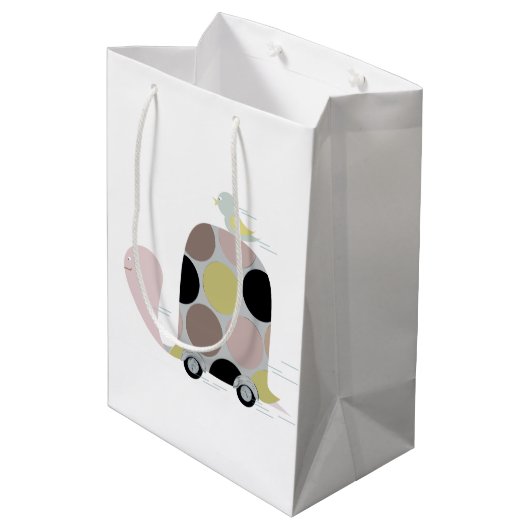 亀のツイッターユーザー ミディアムペーパーバッグ (裏面アングル)