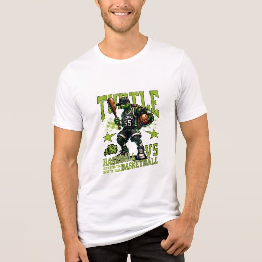亀のバスケットボールゲーム トライブレンドTシャツ (正面)