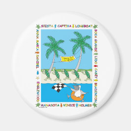 亀のビーチ – フロリダの湾岸 マグネット