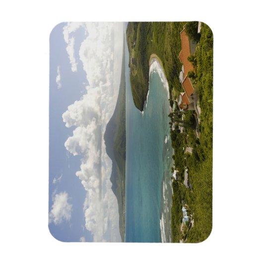 亀のビーチ、東南アジア半島、セントクリストファー マグネット (縦)