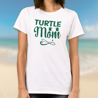 亀のママ 環境保護 ビーチテーマ Tシャツ