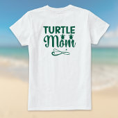 亀のママ 環境保護 ビーチテーマ Tシャツ
