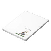 亀のメモ帳に乗る少年の妖精 ノートパッド (回転)