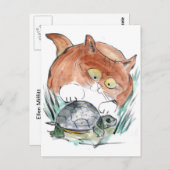 亀のラベル – 子猫はあなたは言う! ポストカード (正面/裏面)