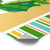 亀のルアウ(ハワイ式宴会)誕生日パーティバナー40x12 ポスター (角)