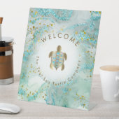 亀のロゴ 台座サイン (インサイチュ)