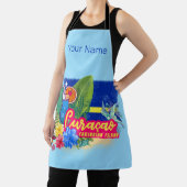 亀のヴィンテージカリブのとキュラカオのレトロ島 エプロン (インサイチュ)