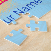 亀のヴィンテージカリブのとキュラカオのレトロ島 ジグソーパズル (側面)