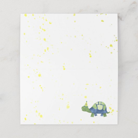 亀の亀のメニュー座席表 プレイスカード (外部開封)