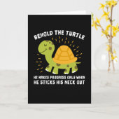 亀の亀を見る カード (黄色い花)