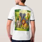 亀の勝利:ジャングルお祝いTシャツ Tシャツ (裏面)