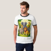 亀の勝利:ジャングルお祝いTシャツ Tシャツ (正面フル)