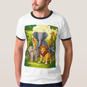 亀の勝利：ジャングルお祝いTシャツ Tシャツ