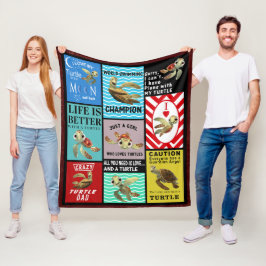 亀の命は亀の命 フリースブランケット