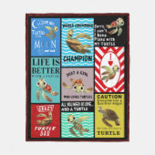 亀の命は亀の命 フリースブランケット (正面)