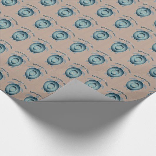 亀の引用文に時間を取やる気を起こさせるる ラッピングペーパー (角)