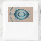 亀の引用文に時間を取やる気を起こさせるる 長方形シール (バッグ)