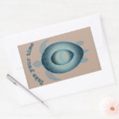 亀の引用文に時間を取やる気を起こさせるる 長方形シール (封筒)