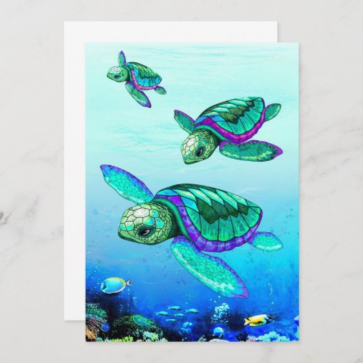 亀の恋人ウミガメのダンス セーブザデート (正面/裏面)