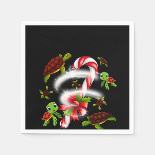 亀の恋人|亀が大好きな女の子 スタンダードカクテルナプキン (正面)