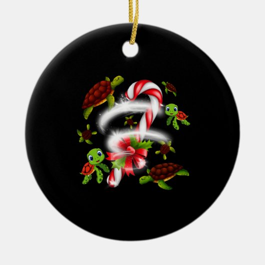 亀の恋人|亀が大好きな女の子 セラミックオーナメント (正面)