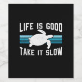 亀の恋人 |人生は良い ワインラベル (シングルラベル)