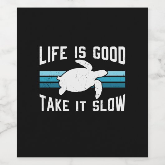 亀の恋人 |人生は良い ワインラベル (シングルラベル)