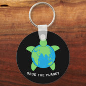 亀の恋人 救|  The Turtle Planet キーホルダー (正面)