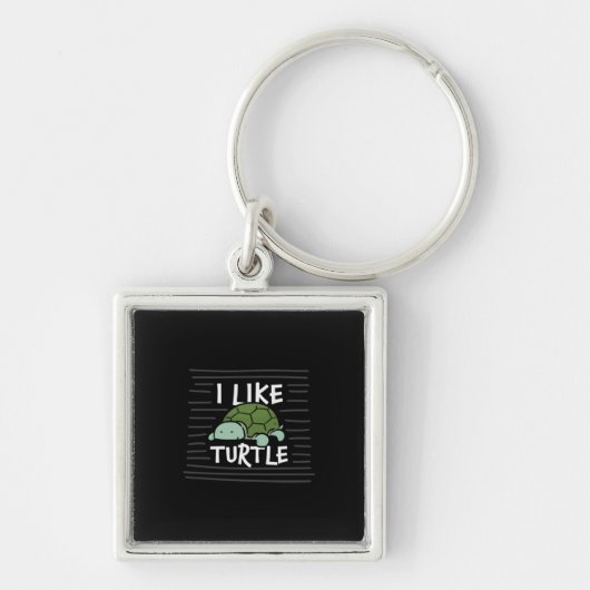 亀の恋人 | I Like Turtle キーホルダー (正面)