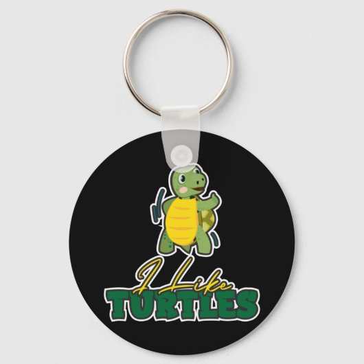 亀の恋人 | I Like Turtle キーホルダー (正面)