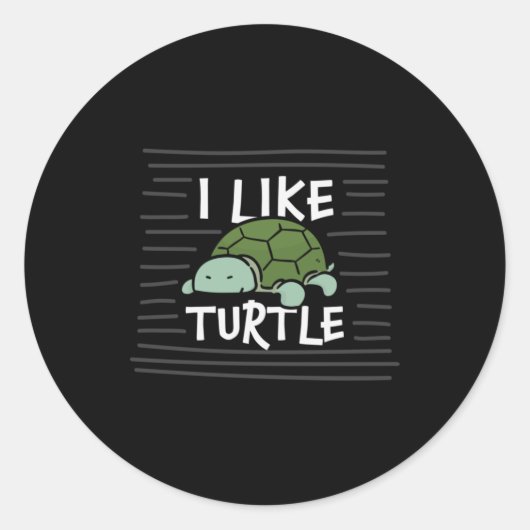 亀の恋人 | I Like Turtle ラウンドシール (正面)