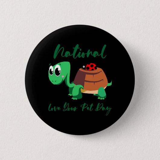 亀の恋人 National Love Your Turtle 缶バッジ (正面)