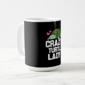 亀の恋人 | Turtle 熱狂する Lady コーヒーマグカップ (正面左)
