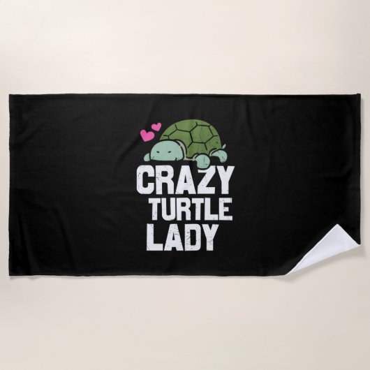 亀の恋人 | Turtle 熱狂する Lady ビーチタオル (正面)