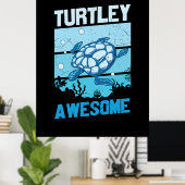亀の恋人 | Turtley 素晴らし ポスター (ホームオフィス)