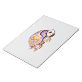亀の愛よくはしゃぐらしいおもしろいのカラフル動物 ノートパッド (アングル)