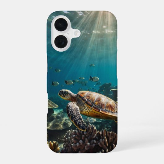 亀の泳ぎ iPhone 16ケース (裏面)
