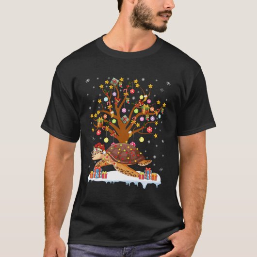 亀の照明クリスマスツリーギフトカメの木Ch用 Tシャツ (正面)