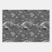 亀の生命パターンNo4 ラッピングペーパーシート (正面3)