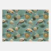 亀の生命パターンNo6 ラッピングペーパーシート (正面)