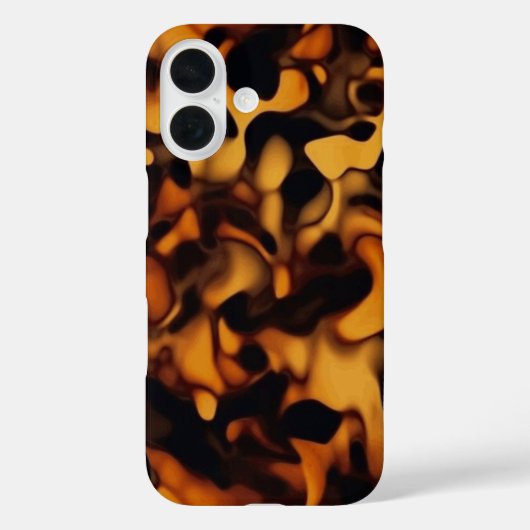 亀の甲羅模様 アンバー ブラウン Case-Mate iPhoneケース (裏面)