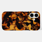 亀の甲羅模様 アンバー ブラウン Case-Mate iPhoneケース (裏面 (横))