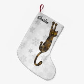 亀の甲羅猫ぶら下がったが亀の甲(こう)子(し)のクリスマス スモールクリスマスストッキング (正面 (吊り時))